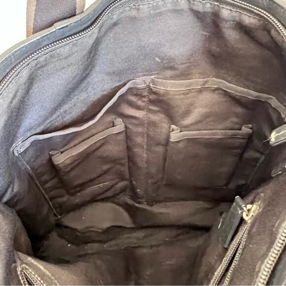 Coach Heritage Web Leather Foldover Tote - Picture 7 of 14